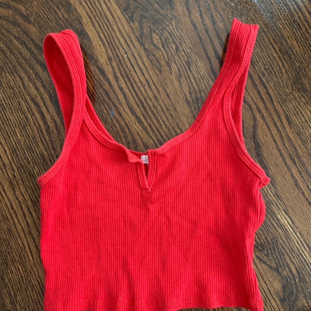 Garage Cropped Red Tank